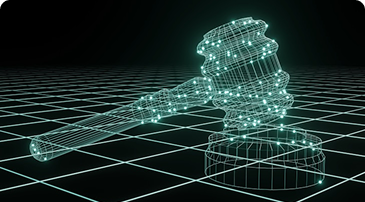 Digital gavel illustration