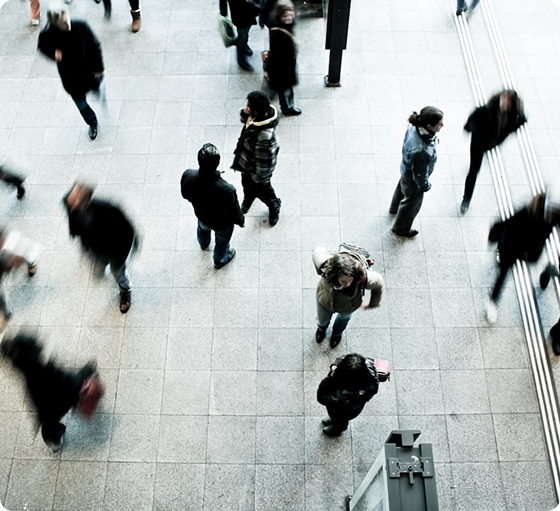 People walking