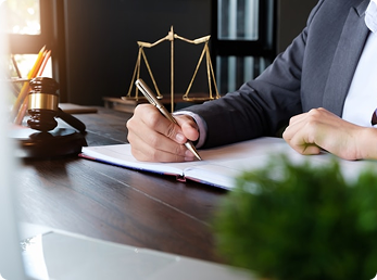Lawyer writing